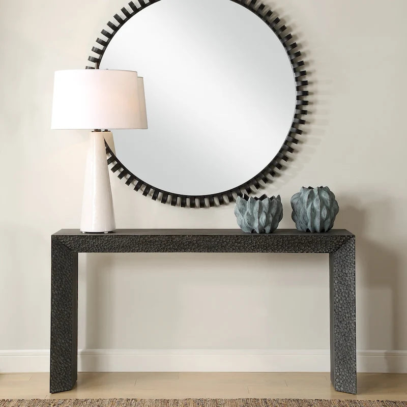 Uttermost 24594 Thoreau 62 Wide Elm Wood Veneer Console Table