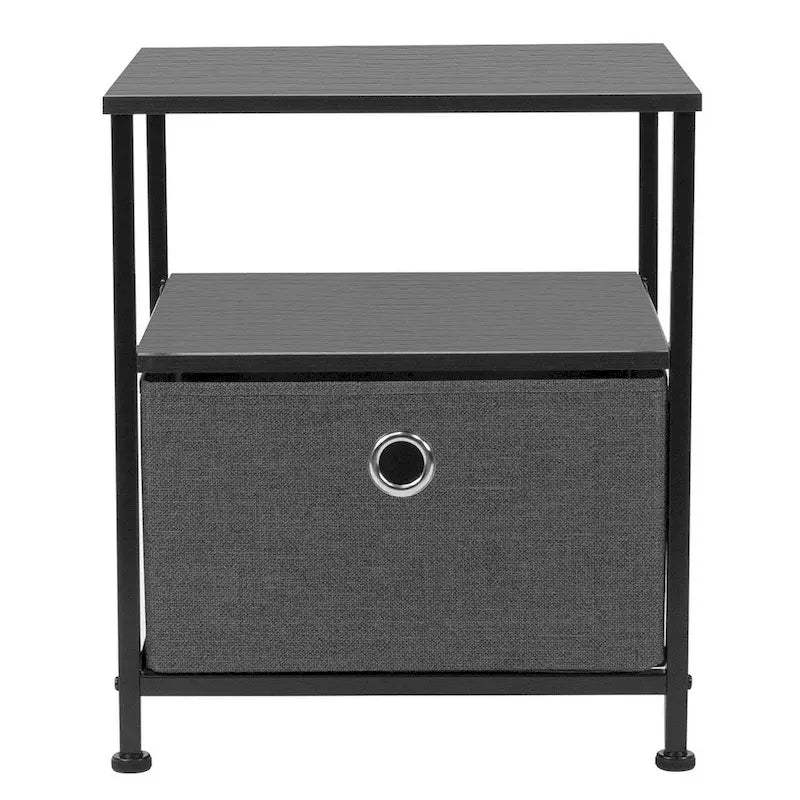 Nightstand 1-Drawer Shelf Storage Bedroom Furniture & End Table Chest