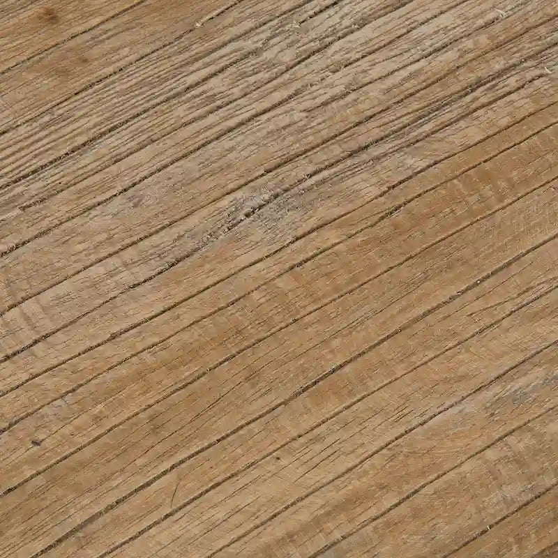 Distressed Natural Mindi Wood Cross Frame End Table by East at Main