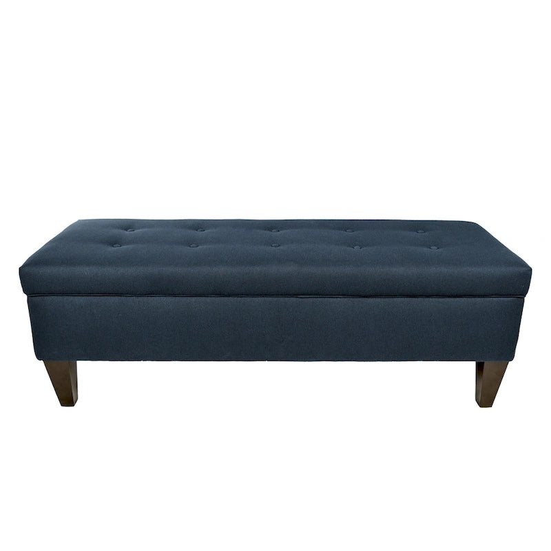 MJL Furniture Brooke 10 Button Tufted Dawson7 Long Storage Bench Ottoman