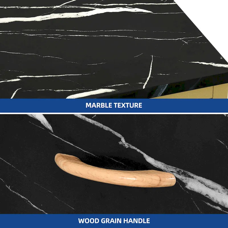 Moasis Makeup Vanity Table Computer Desk with 3 Fabric Drawers,Nail Art Desk Workstation