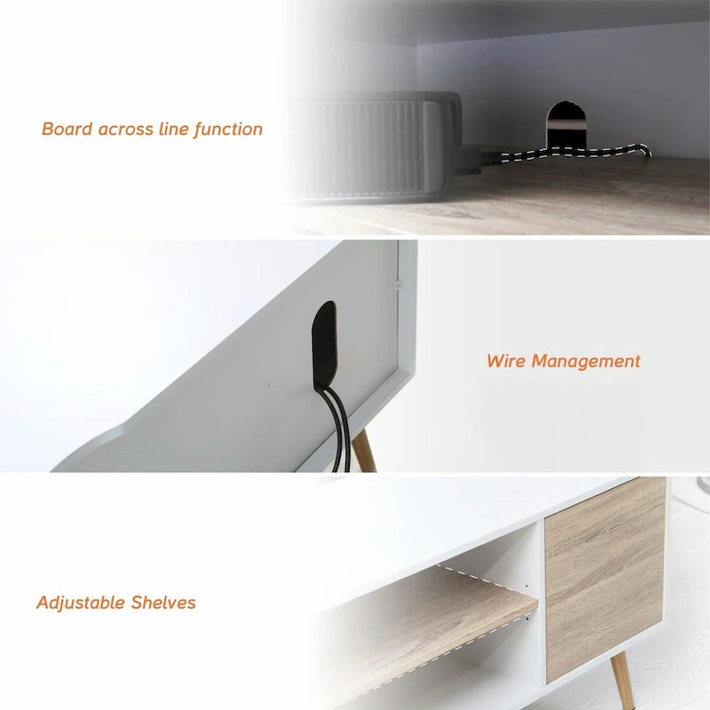 Mid Century Modern TV Stand for 32-60 TVs - 42 inches