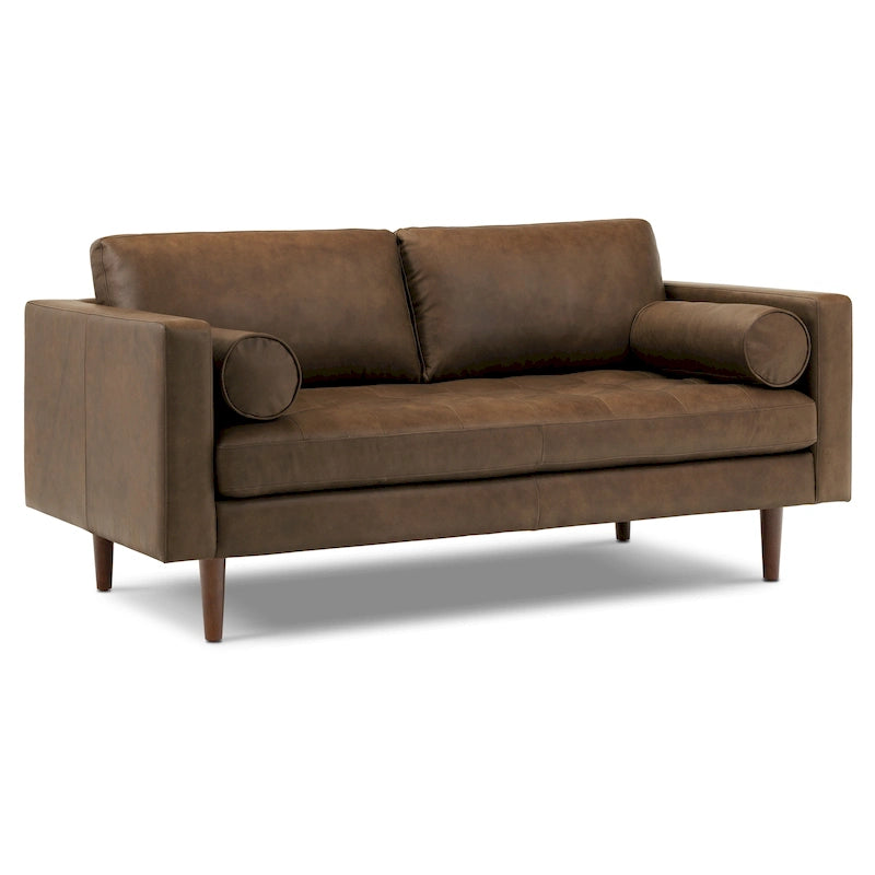 Poly & Bark Napa 72 Apartment Sofa - Full Grain Genuine Italian Leather