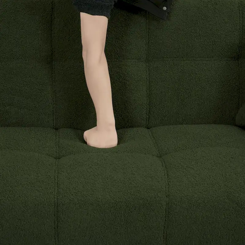 70.1 futon sofa bed, convertible double sofa bed with folding armrests for living rooms and small Spaces