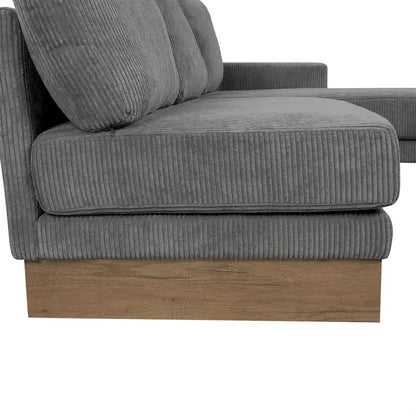 L-shaped Sofa Sectional Sofa with Two USB Ports