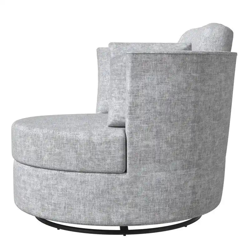Chenille Swivel 34.7 Wide Soft Modern Upholstered Accent Chair