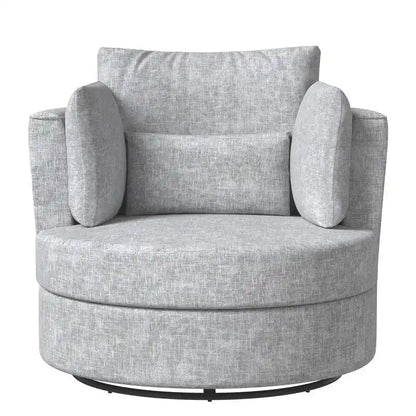 Chenille Swivel 34.7 Wide Soft Modern Upholstered Accent Chair