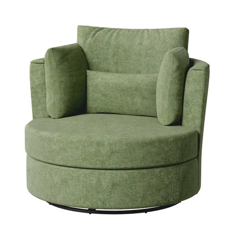 Chenille Swivel 34.7 Wide Soft Modern Upholstered Accent Chair