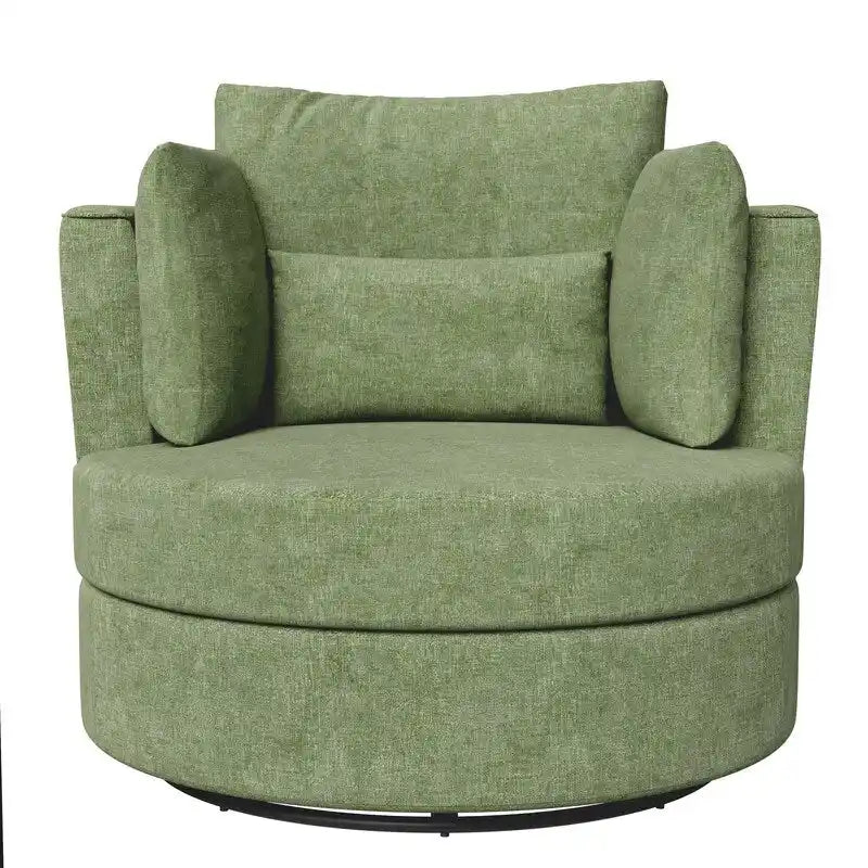 Chenille Swivel 34.7 Wide Soft Modern Upholstered Accent Chair
