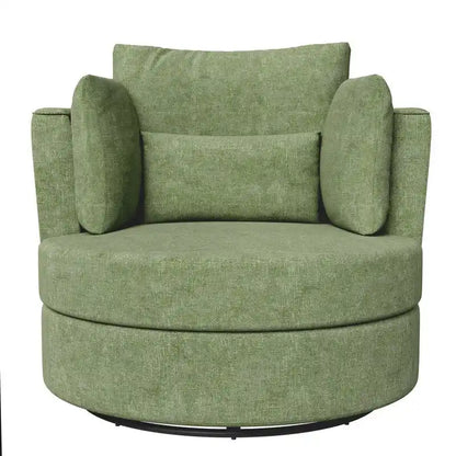 Chenille Swivel 34.7 Wide Soft Modern Upholstered Accent Chair