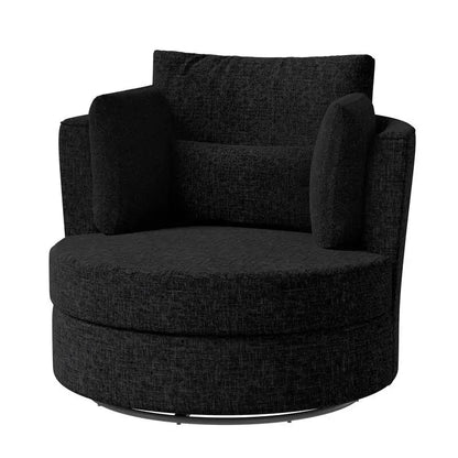Chenille Swivel 34.7 Wide Soft Modern Upholstered Accent Chair