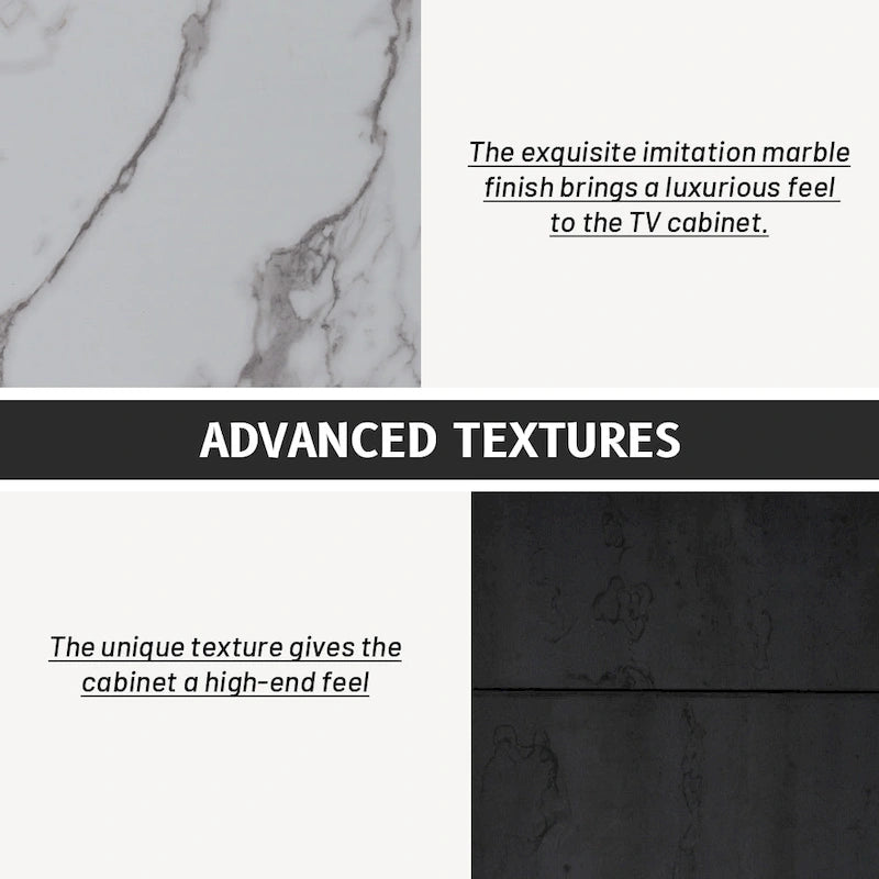 Modern TV Stand for 70 TV with 4 Drawers, Media Console Table, Entertainment Center with Large Storage Cabinet