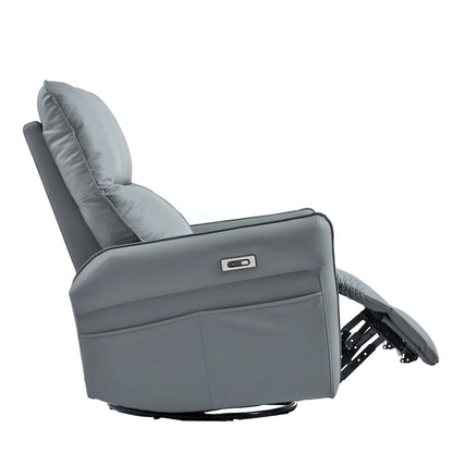 Power Swivel Rocker Recliner Chair for Adults, 270 Swivel Rocking Recliner Chair,Electric Small Recliners, for Living Room