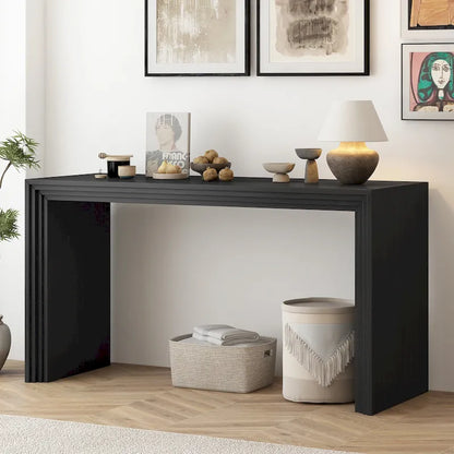 Modern Style Console Table made of Paulownia Solid Wood Veneer,Suitable for Foyer, Living Room, or Entryway