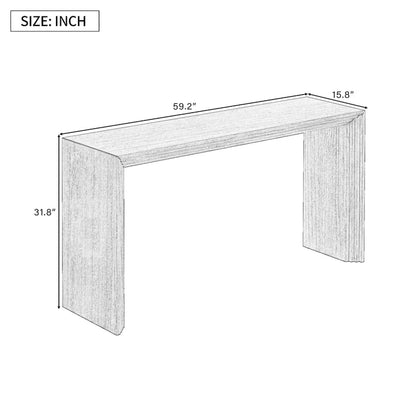 Modern Style Console Table made of Paulownia Solid Wood Veneer,Suitable for Foyer, Living Room, or Entryway