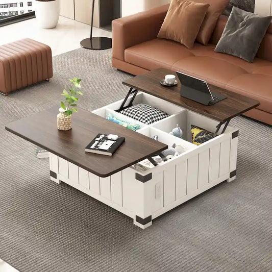 Farmhouse Lift Top Coffee Table with Storage