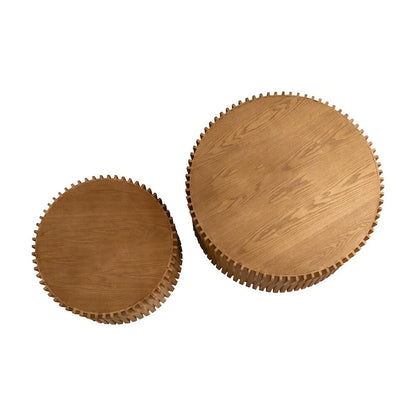 Cylindrical Nesting Coffee Table Set for Living Room (Set of 2)