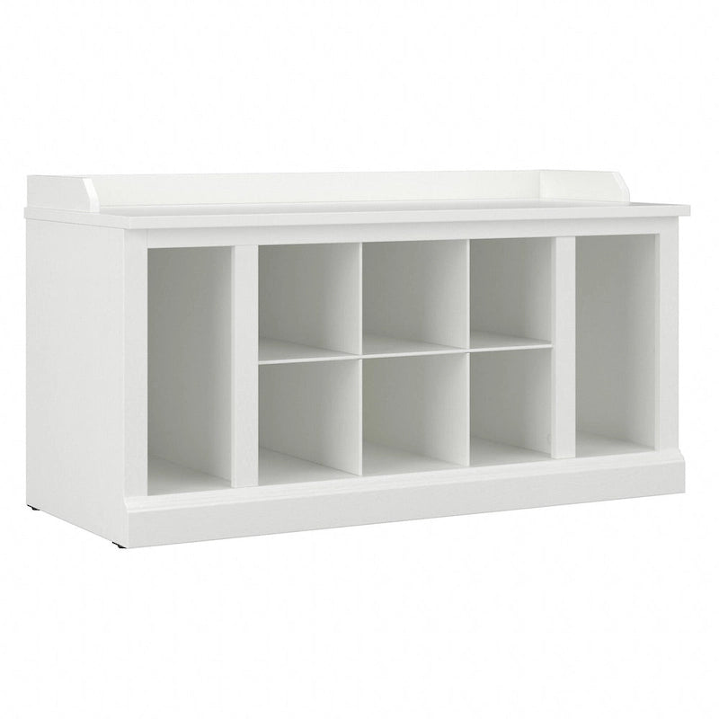 Woodland 40W Shoe Storage Bench with Shelves by Bush Furniture