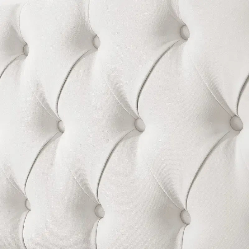 Button Tufted Upholstered Headboard Adjustable Height