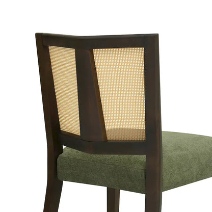 Christopher Knight Home - Oliver Mid-Century Rattan Back Upholstered Dining Chair Set of 2