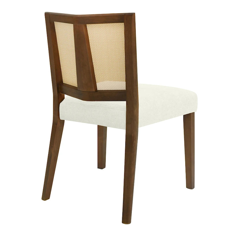 Christopher Knight Home - Oliver Mid-Century Rattan Back Upholstered Dining Chair Set of 2