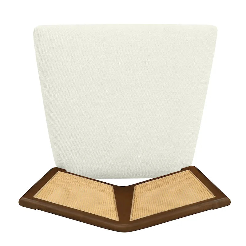 Christopher Knight Home - Oliver Mid-Century Rattan Back Upholstered Dining Chair Set of 2