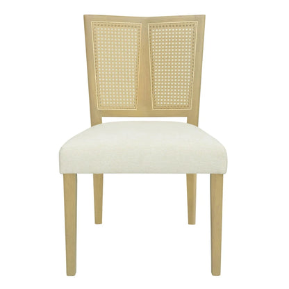 Christopher Knight Home - Oliver Mid-Century Rattan Back Upholstered Dining Chair Set of 2