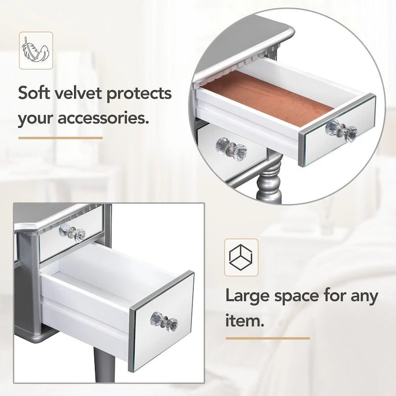 Laro Wood Vanity Set with Mirror by GDFStudio