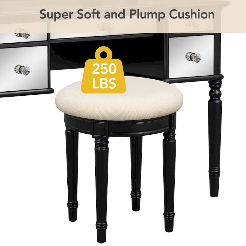 Laro Wood Vanity Set with Mirror by GDFStudio