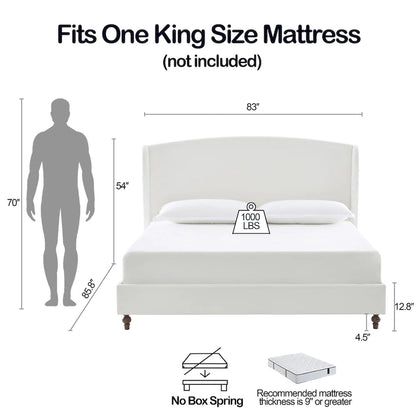 Christopher Knight Home - Windsor Classic Bed Frame with Wingback Headboard