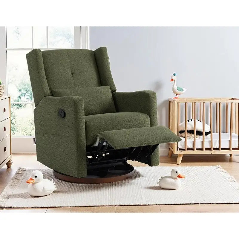 Lincoln Manual Swivel Glider Recliner with Lumbar Pillow