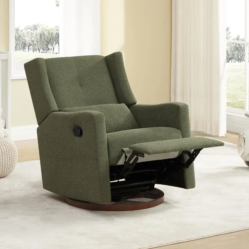 Lincoln Manual Swivel Glider Recliner with Lumbar Pillow