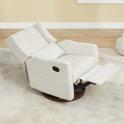 Lincoln Manual Swivel Glider Recliner with Lumbar Pillow