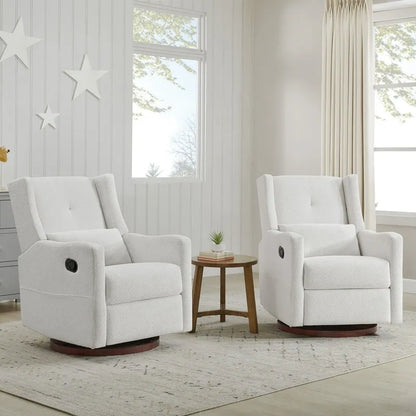 Lincoln Manual Swivel Glider Recliner with Lumbar Pillow