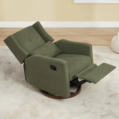 Lincoln Manual Swivel Glider Recliner with Lumbar Pillow
