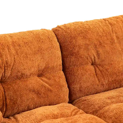 84 Upholstered 3-Seater Sofa with Dual-Layer Memory Foam Cushioning, and Complimentary Comfort Pillows