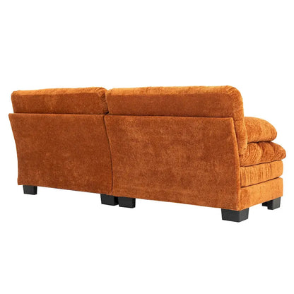 84 Upholstered 3-Seater Sofa with Dual-Layer Memory Foam Cushioning, and Complimentary Comfort Pillows