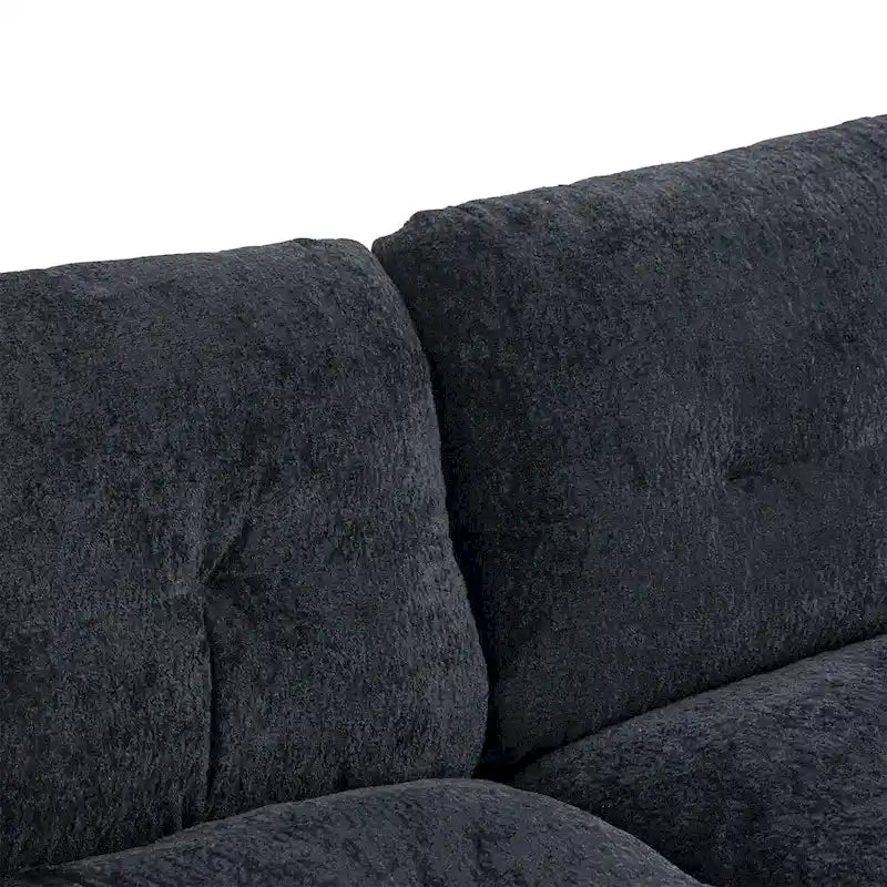 84 Upholstered 3-Seater Sofa with Dual-Layer Memory Foam Cushioning, and Complimentary Comfort Pillows