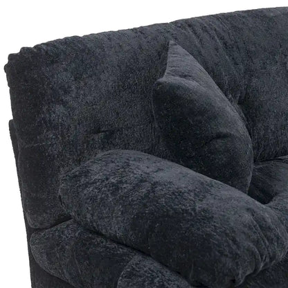 84 Upholstered 3-Seater Sofa with Dual-Layer Memory Foam Cushioning, and Complimentary Comfort Pillows