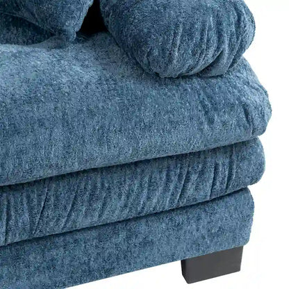 84 Upholstered 3-Seater Sofa with Dual-Layer Memory Foam Cushioning, and Complimentary Comfort Pillows