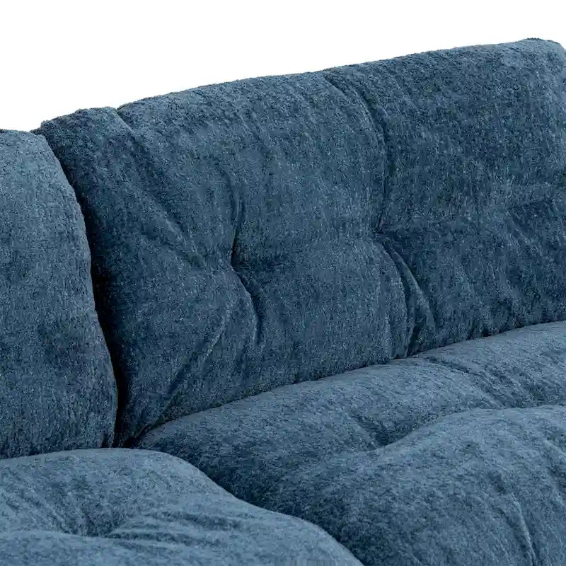 84 Upholstered 3-Seater Sofa with Dual-Layer Memory Foam Cushioning, and Complimentary Comfort Pillows