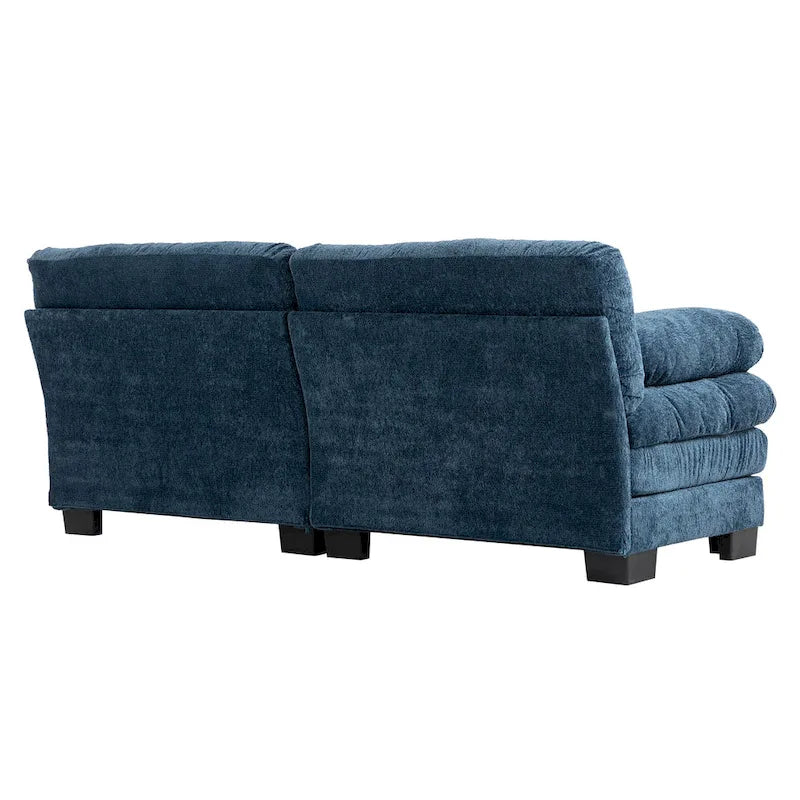 84 Upholstered 3-Seater Sofa with Dual-Layer Memory Foam Cushioning, and Complimentary Comfort Pillows