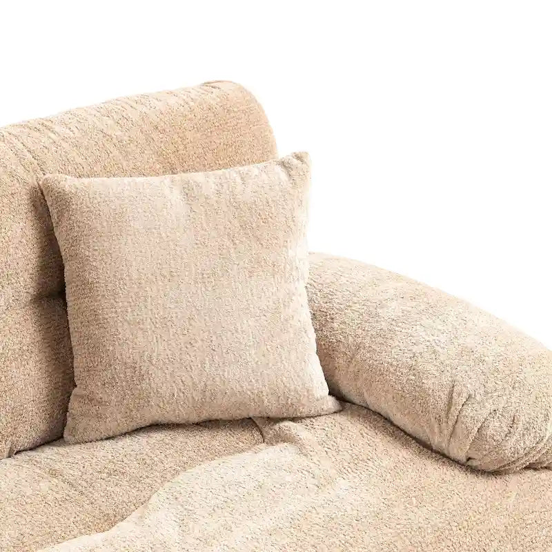 84 Upholstered 3-Seater Sofa with Dual-Layer Memory Foam Cushioning, and Complimentary Comfort Pillows