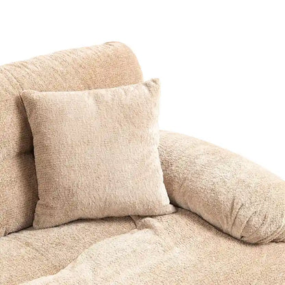 84 Upholstered 3-Seater Sofa with Dual-Layer Memory Foam Cushioning, and Complimentary Comfort Pillows