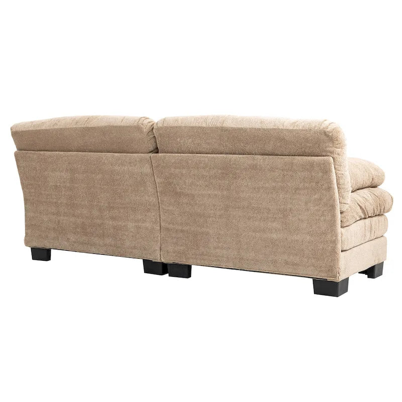 84 Upholstered 3-Seater Sofa with Dual-Layer Memory Foam Cushioning, and Complimentary Comfort Pillows
