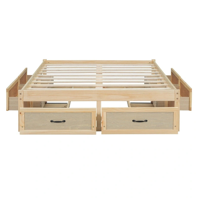 Full Size Platform Bed with 6 Storage Drawers,Assembly Required
