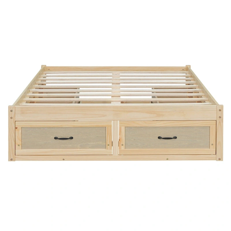 Full Size Platform Bed with 6 Storage Drawers,Assembly Required