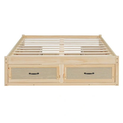 Full Size Platform Bed with 6 Storage Drawers,Assembly Required