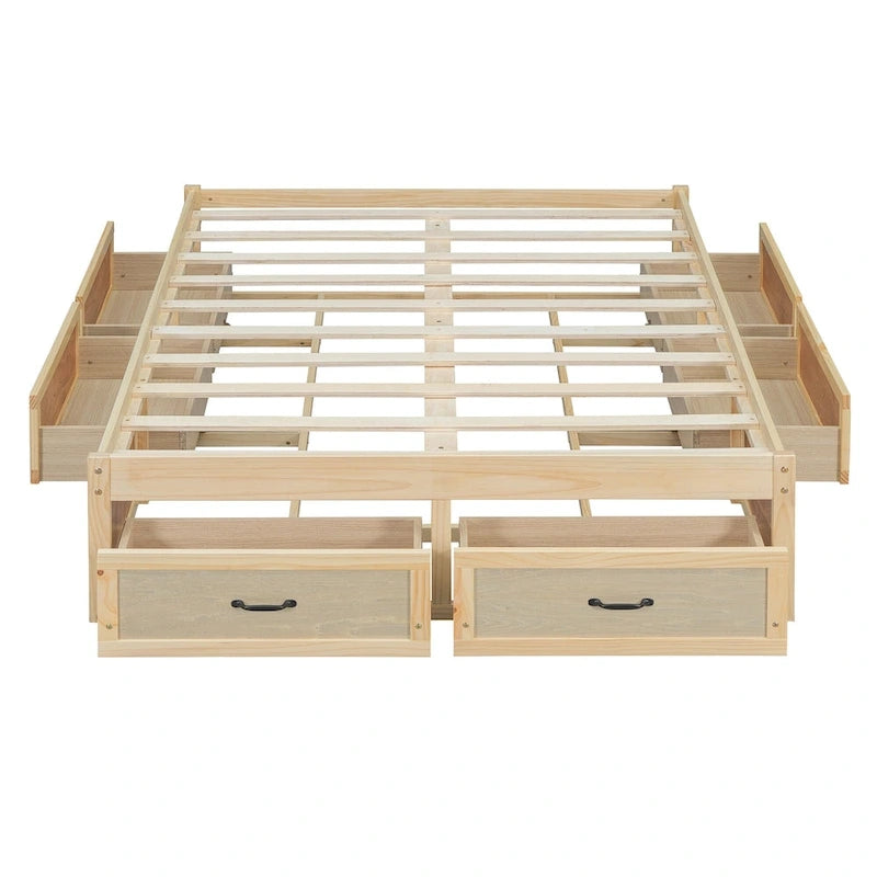 Full Size Platform Bed with 6 Storage Drawers,Assembly Required