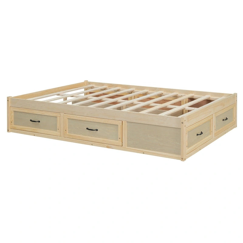 Full Size Platform Bed with 6 Storage Drawers,Assembly Required